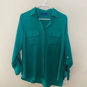 Apt 9 NWT Button Up Blouse 3/4 Sleeve Size Small